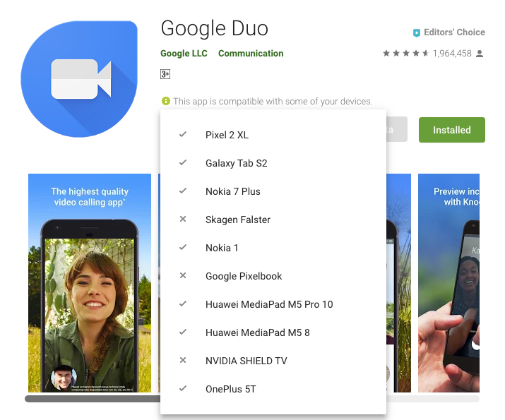 تطبيق Google Duo يدعم الآن تسجيل الدخول على أكثر من هاتف واحد