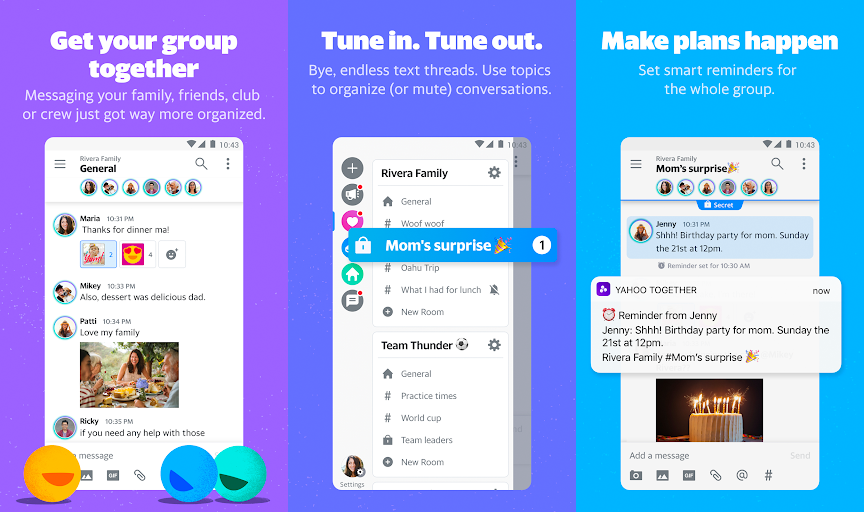 Yahoo Together تطبيق مراسلة جماعي جديد على أندرويد و iOS