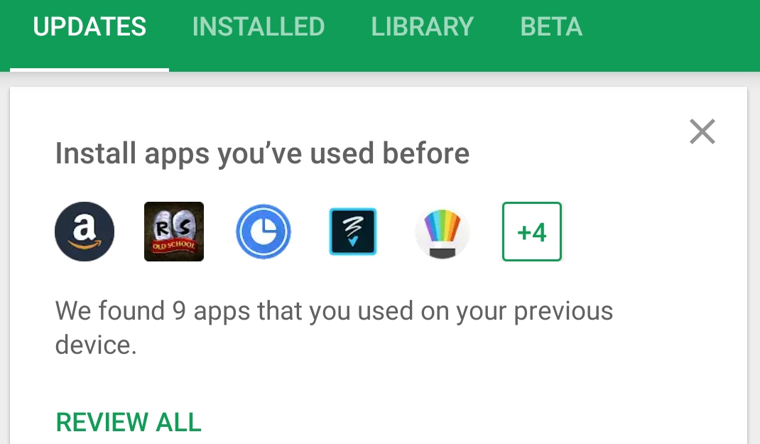 متجر قوقل بلاي يُذكّرك الآن بتثبيت تطبيقات مستخدمة مُسبقًا