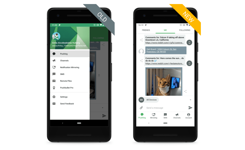 تحديث تطبيق Pushbullet يأتي بتصميم جديد مع دعم الوضع المظلم وأكثر