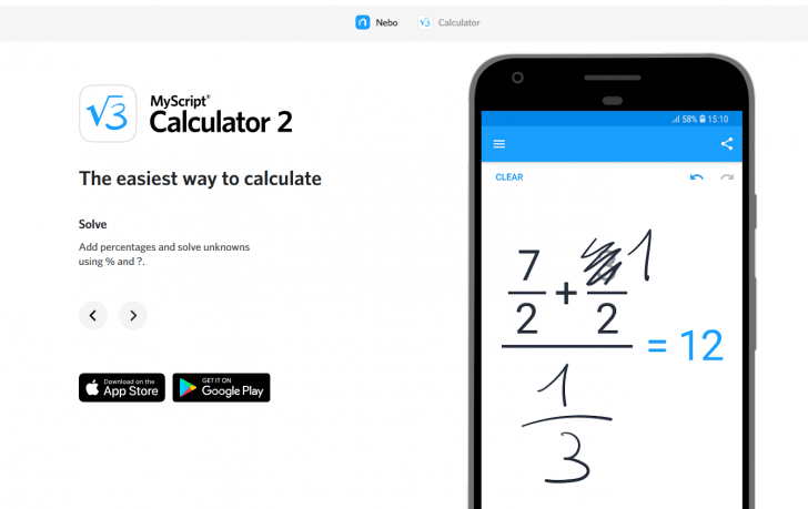 إطلاق تطبيق MyScript Calculator 2 وهو متاح مجّانًا ولفترة محدودة