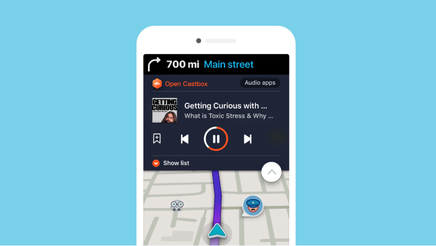 تعاون بين Waze مع Castbox لتقديم تجربة بودكاست مخصصة