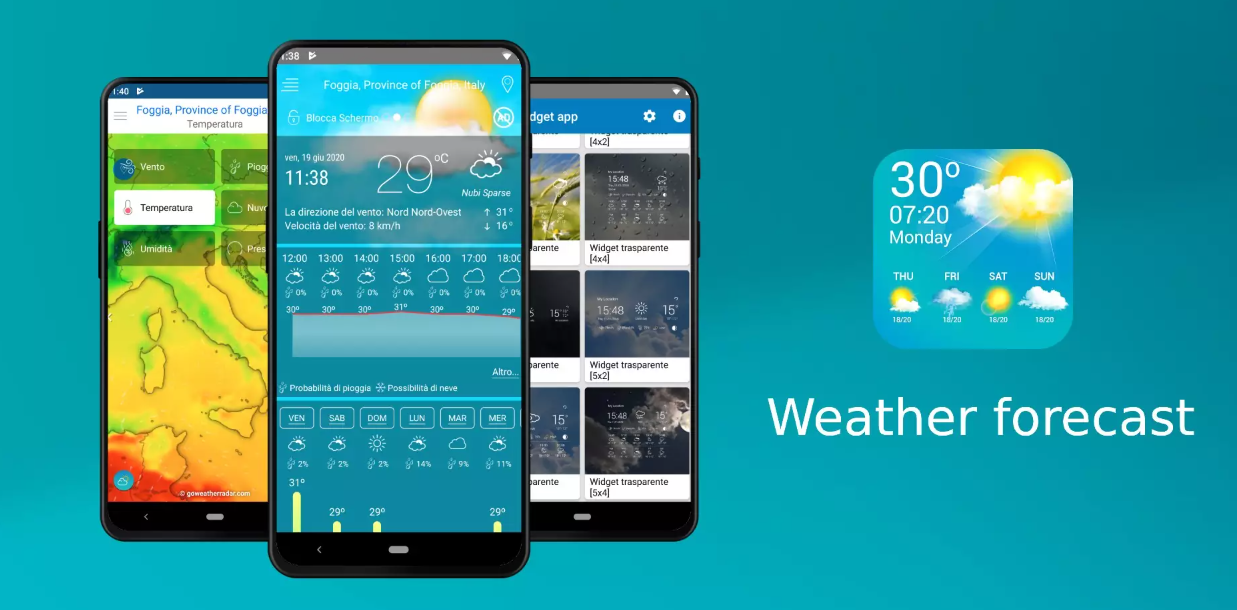 جديد التطبيقات: Weather forecast لعرض توقعات الطقس وأكثر