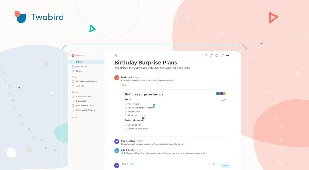 Twobird تطبيق بريد إلكتروني جديد يتضمّن جميع أدواتك اليومية