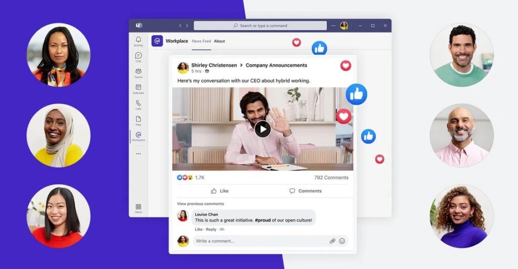 ميتا تعلن عن تكامل خدمتها Workplace مع خدمة Teams من مايكروسوفت