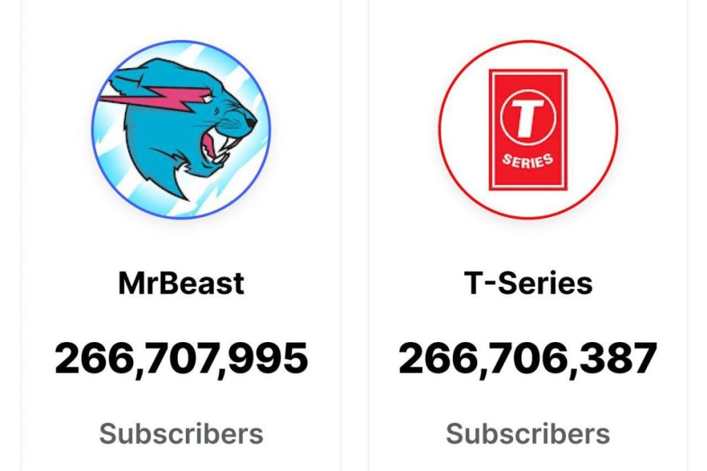 قناة مستر بيست MrBeast تُصبح الأكثر اشتراكًا على يوتيوب